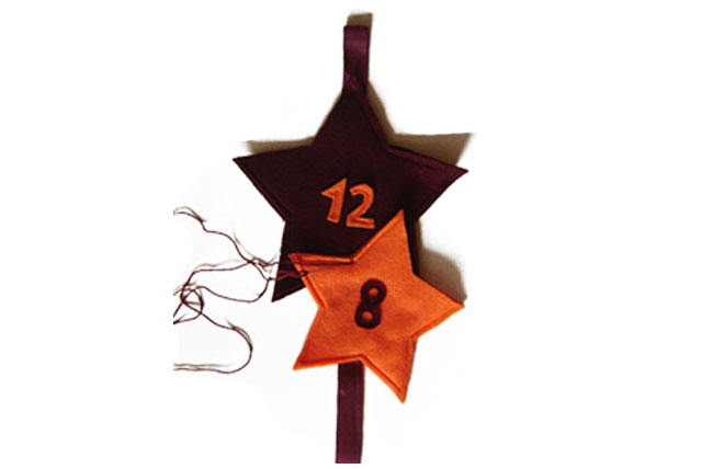 Adventskalender Stern nähen