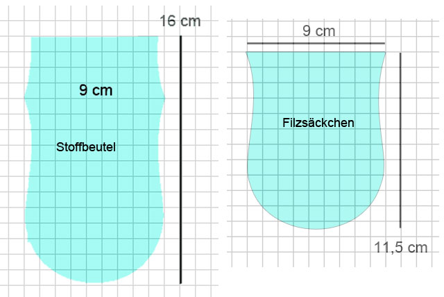 Filzsäckchen ausschneiden