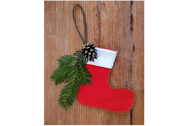 Türdekoration für Weihnachten nähen