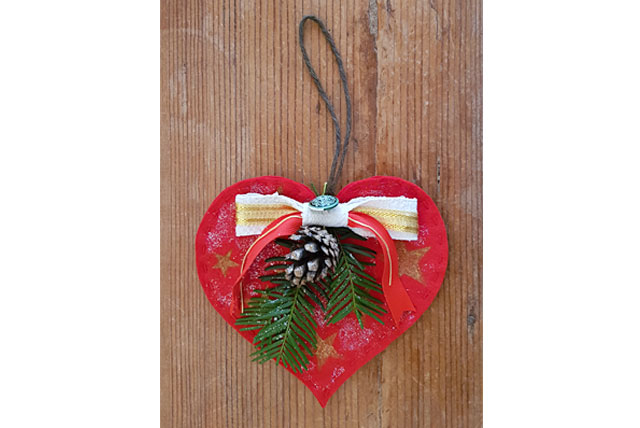 Türdekoration für Weihnachten nähen