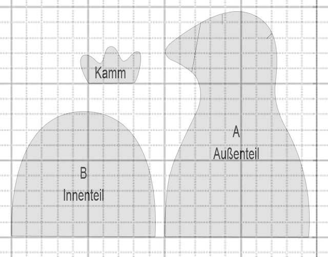Schnittmuster Eierwärmer Huhn