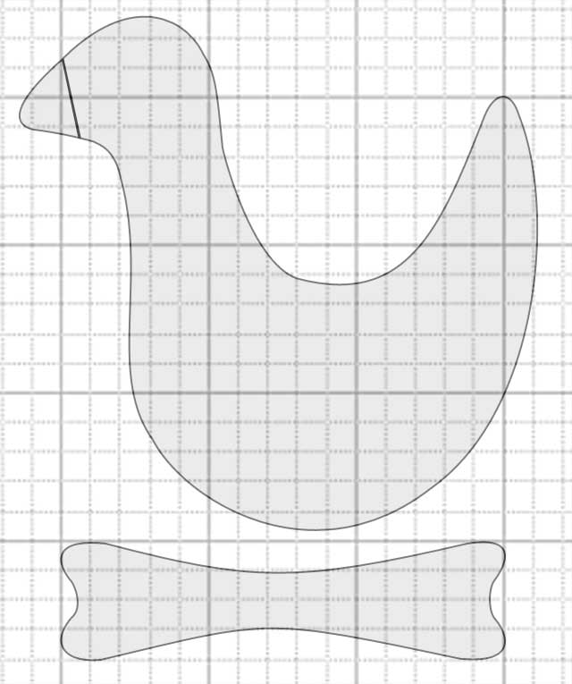 Schnittmuster für eine Gans