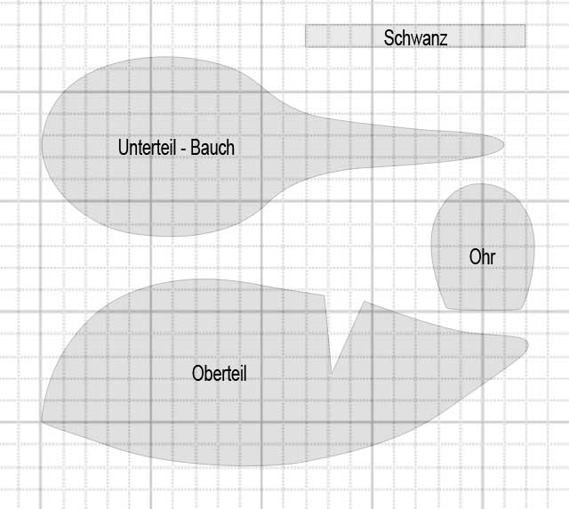 Schnittmuster Heizkissen, Wärmekissen Maus