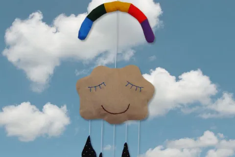 Mobile Regenbogen selber machen