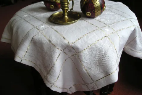 Tischdecke mit Briefecken nähen